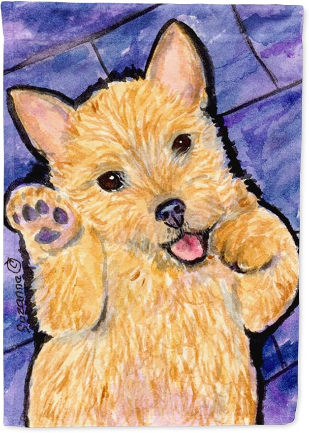 Caroline's Treasures SS8911GF Norwich Terrier Garden Flag Mailbox Flag Decorative Yard Flag Banner Outside Patio Artwork Yard Flower Beds, Garden Size, Multicolor