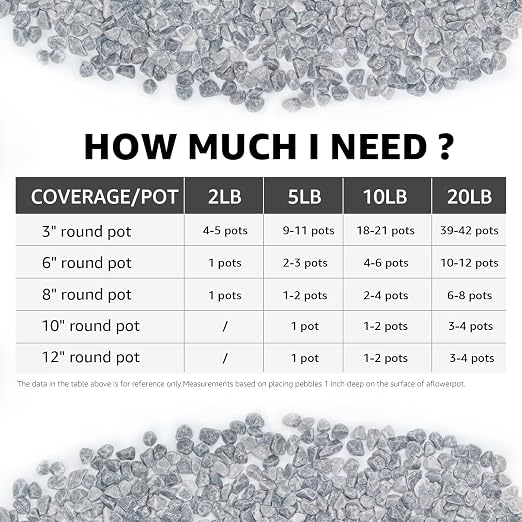 5lbs Natural Gravel Pebbles for Succulents and Cacti, 1/5 Inch Decorative River Stones – Perfect for Vases, Aquariums, Terrariums, and Outdoor Gardening, Mixed Colors (Grey, 5 Pounds)