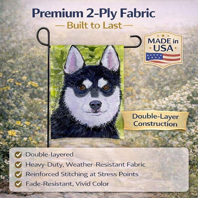 Caroline's Treasures SS8696GF Klee Kai Garden Flag Mailbox Flag Decorative Yard Flag Banner Outside Patio Artwork Yard Flower Beds, Garden Size, Multicolor