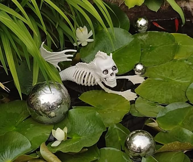 Gazing Ball Garden Mirror Outdoor - Outside Decorative Globe, Silver, 10Pcs | Metal Polished Reflective Sphere, Stainless Steel Hollow Decoration Ornament for Home Pond Swimming Pool Housewarming Gift