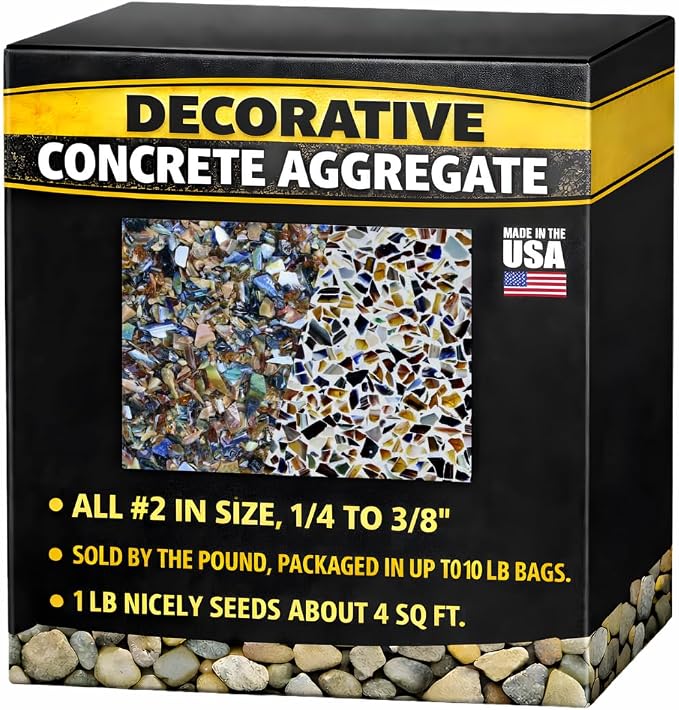 Terrazzo Grade Decorative Aggregate Stones for Countertops, Terrazzo Flooring, Outdoor Gardens, etc. (5, Earth Blend Glass)