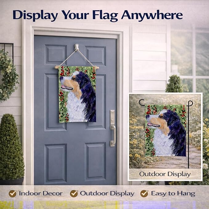 Caroline's Treasures SS8845GF Australian Shepherd Garden Flag Mailbox Flag Decorative Yard Flag Banner Outside Patio Artwork Yard Flower Beds, Garden Size, Multicolor
