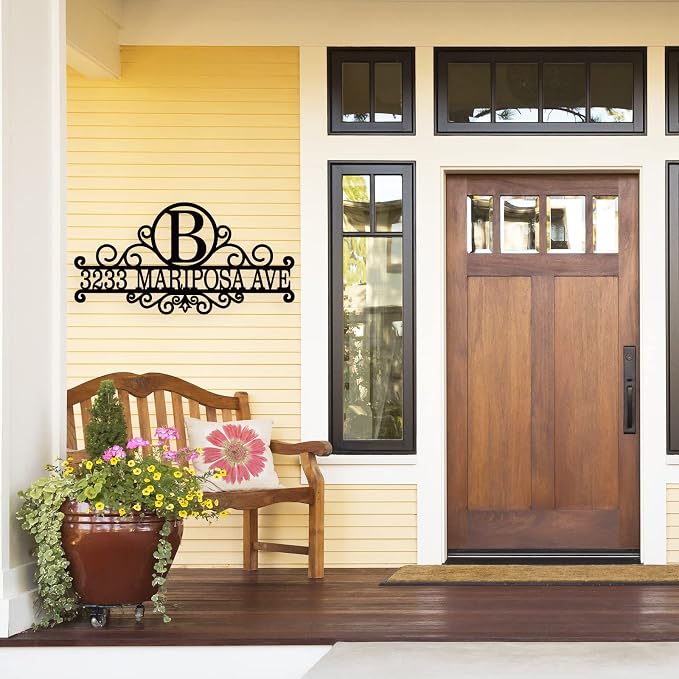 Personalized Metal House Numbers sign, Custom Metal House Sign, Metal Address Sign, Address Plaques for House Numbers, House Number Plaque