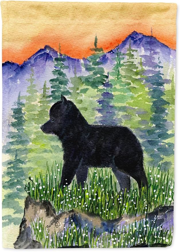 Caroline's Treasures SS8231GF Schipperke Garden Flag Mailbox Flag Decorative Yard Flag Banner Outside Patio Artwork Yard Flower Beds, Garden Size, Multicolor