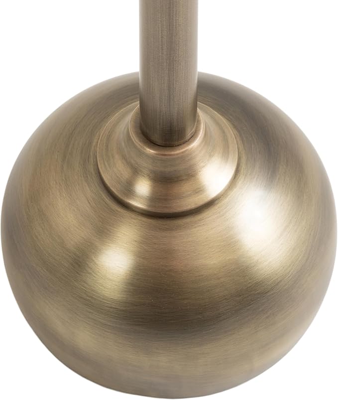 Kate and Laurel Miki Modern Pedestal Drink Table; 10 x 10 x 23; Antique Brass; Decorative Accent Patio Table for Use as Plant Stand Indoors or Outdoors or as a Living Room Martini Table