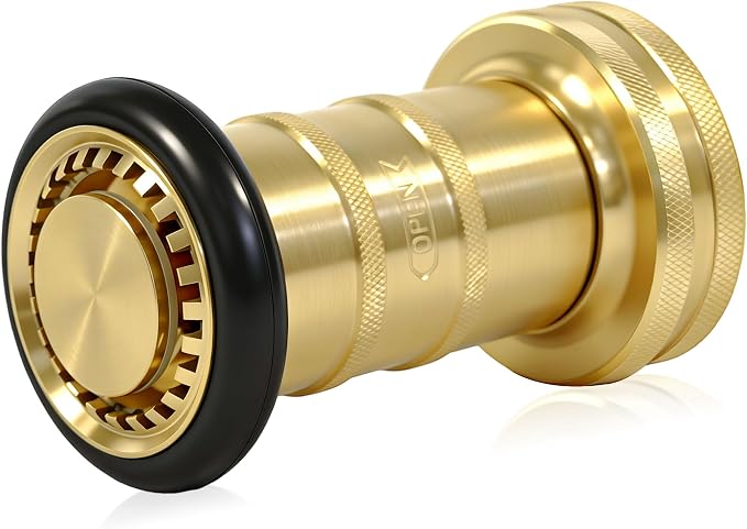 Happy Tree 2" NPSH Fire Hose Nozzle Brass Fire Equipment Heavy Duty Industrial Fog Nozzle