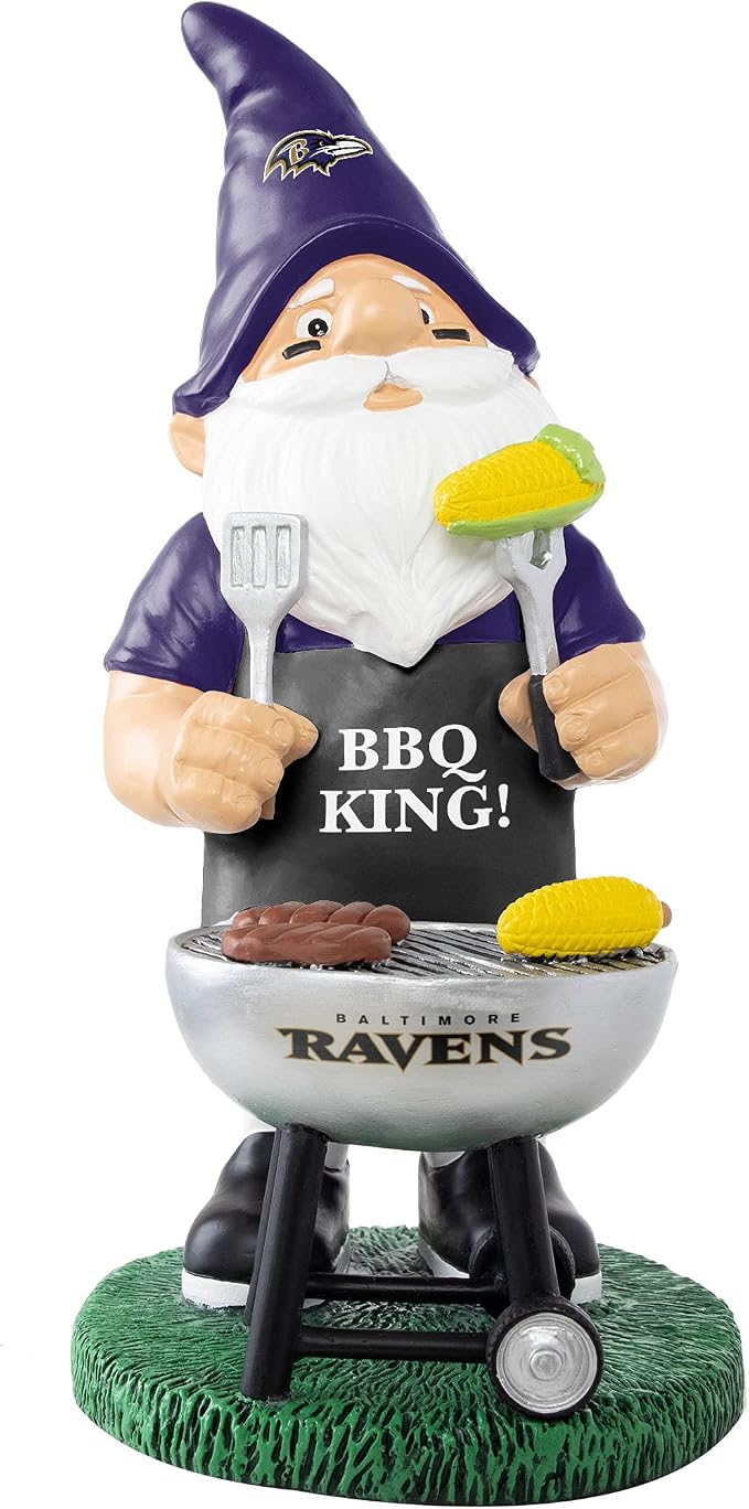 FOCO NFL Unisex-Adult NFL Team Logo Grill Garden Statue Outdoor Gnome 10"