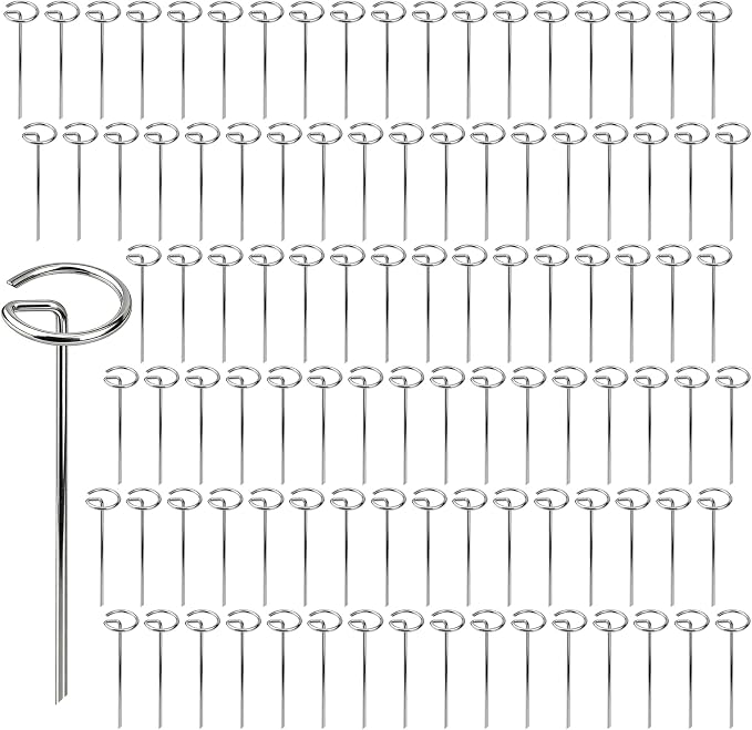 100 Pack Landscape Staples 8 Gauge 6 Inch Galvanized Garden Stakes SOD Pins Yard Lawn Spikes for Plant Cover, Tent, Weed Barrier Fabric, Turf, Inflatable and Outdoor Decorationlandscape Fabric Stakes