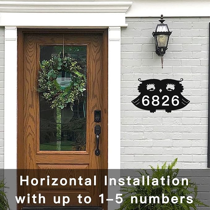 Metal Address Sign for Houses, Wall Mounted House Numbers for Outside, Reflective Home Address Sign For House, Mailbox Decor Numbers, High Visibility Address Plaques for Street, Yard