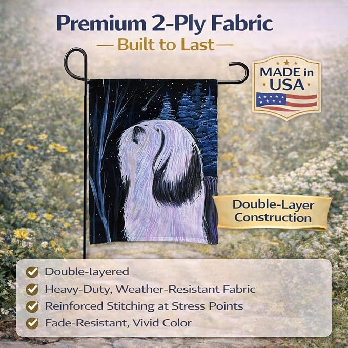 Caroline's Treasures SS8348GF Tibetan Terrier Garden Flag Mailbox Flag Decorative Yard Flag Banner Outside Patio Artwork Yard Flower Beds, Garden Size, Multicolor