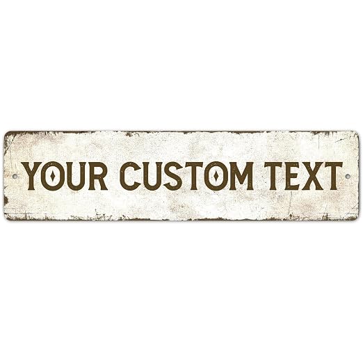 Rustic Custom Sign, Personalized Metal Signs, Gift for Him Men Dad, Man Cave, Indoor and Outdoor Use 3x12 Inches, ACM, Fade Resistant, Made in USA by Sigo Signs