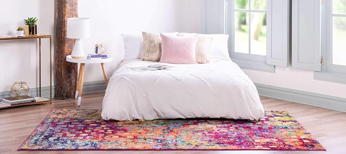 Unique Loom Jardin Collection Colorful, Vibrant, Abstract, Modern Area Rug, 10 ft 6 in x 16 ft 5 in, Multi/Blue