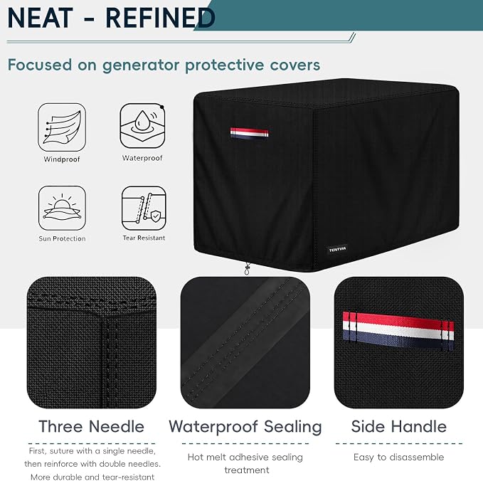 Waterproof Generator Cover 24 x 18 x 18 inch | Waterproof, Outside, Dustproof, 600D Heavy-Duty Oxford, Multiple sizes available