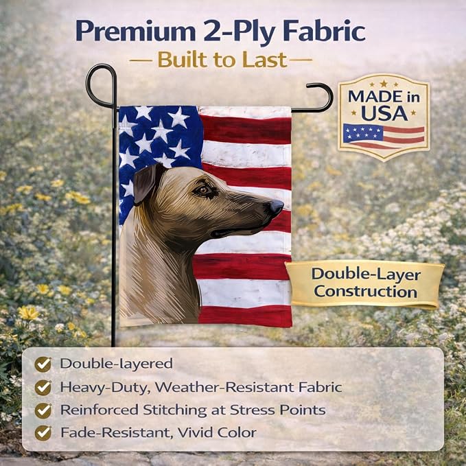 Caroline's Treasures CK6609GF Magyar agar American Flag Garden Flag Mailbox Flag Decorative Yard Flag Banner Outside Patio Artwork Yard Flower Beds, Garden Size, Multicolor
