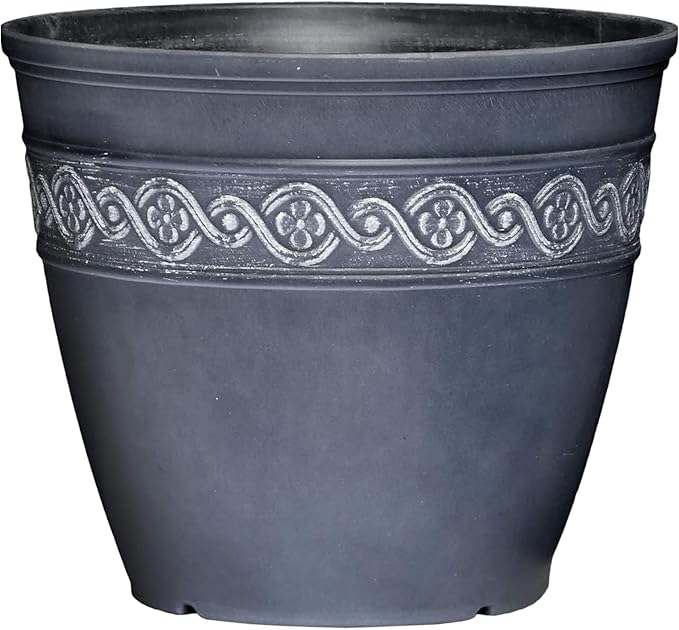 Classic Home and Garden by Growscape Corinthian Planter Pot (8" Storm Gray)