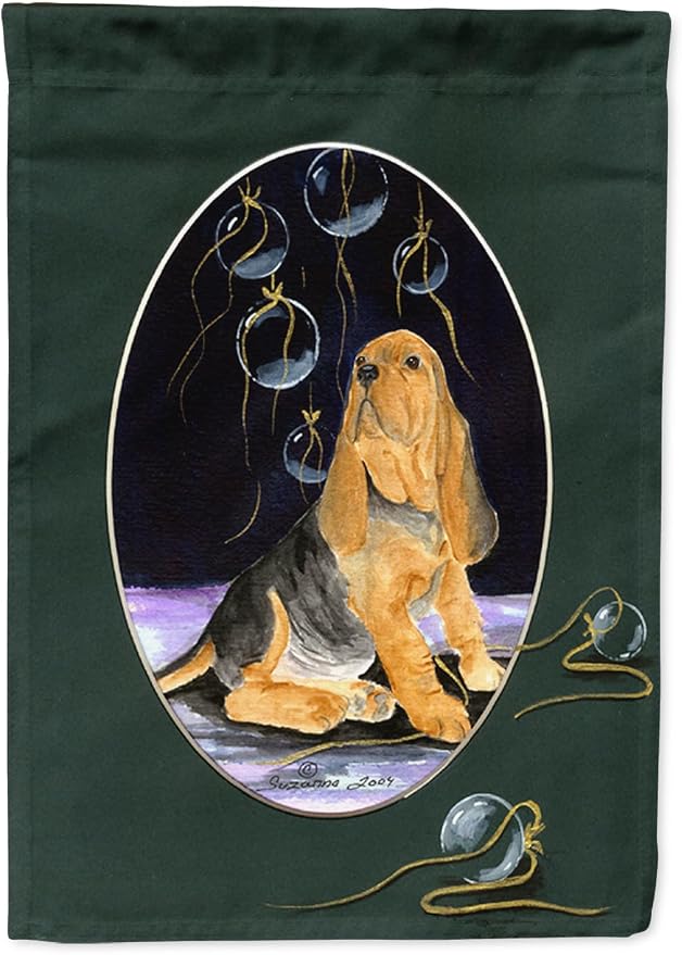 Caroline's Treasures SS8071GF Bloodhound Garden Flag Mailbox Flag Decorative Yard Flag Banner Outside Patio Artwork Yard Flower Beds, Garden Size, Multicolor