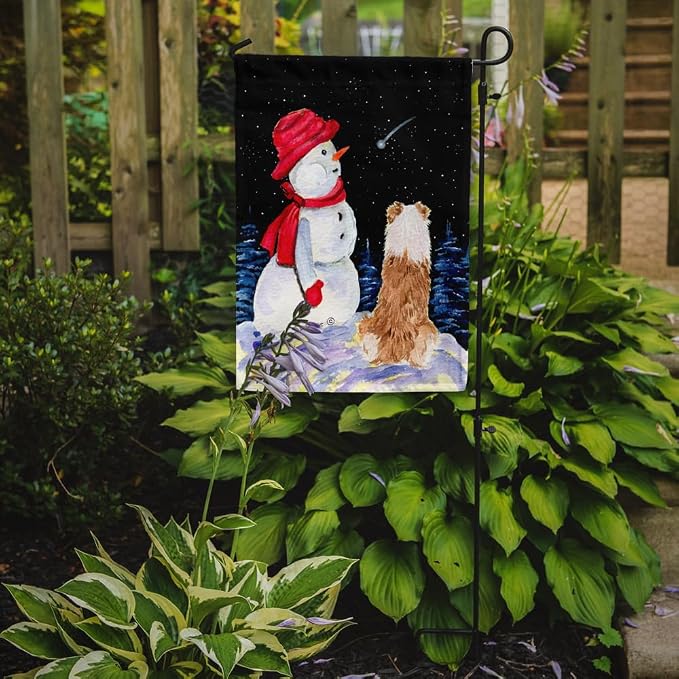 Caroline's Treasures SS8573GF Australian Shepherd Garden Flag Mailbox Flag Decorative Yard Flag Banner Outside Patio Artwork Yard Flower Beds, Garden Size, Multicolor