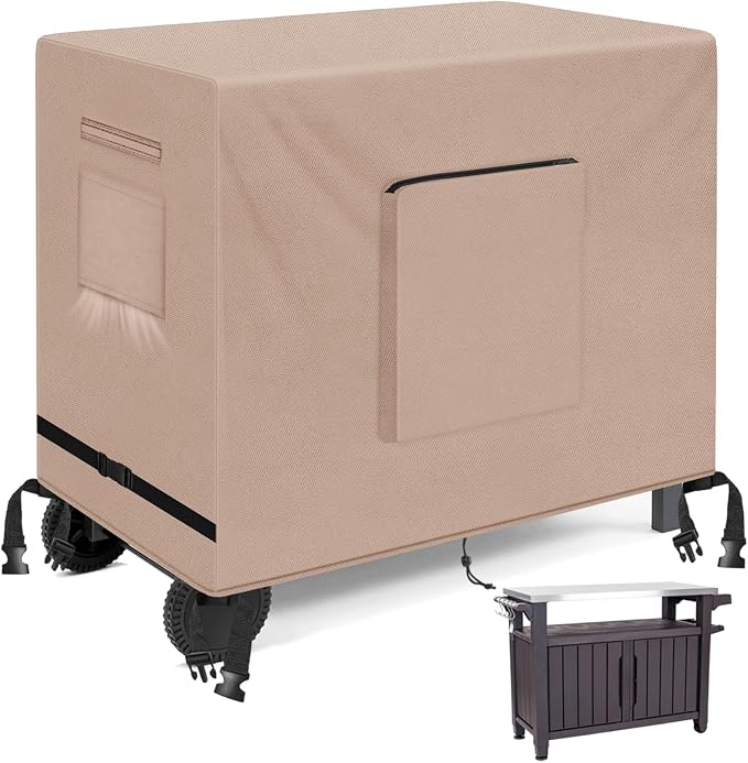 Outdoor Table Casing for 30 Inch Keter Unity XL Portable Outdoor Table | Kovshuiwe Bar Cart Cover for Worktable, Waterproof Patio Dining Cart Cover-30"L x 24"W x 35"H Inch