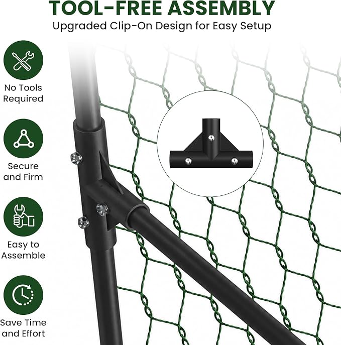 Heavy Duty Garden Arch Trellis for Climbing Plants, 20mm Thick Rustproof Metal Frame, Easy Assembly No Tools, 7.2ft Tall Vine Support with Netting & Gloves for Cucumbers Beans Roses