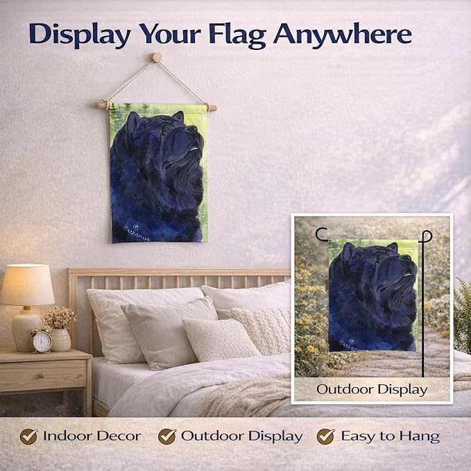 Caroline's Treasures SS7008GF Chow Chow Garden Flag Mailbox Flag Decorative Yard Flag Banner Outside Patio Artwork Yard Flower Beds, Garden Size, Multicolor