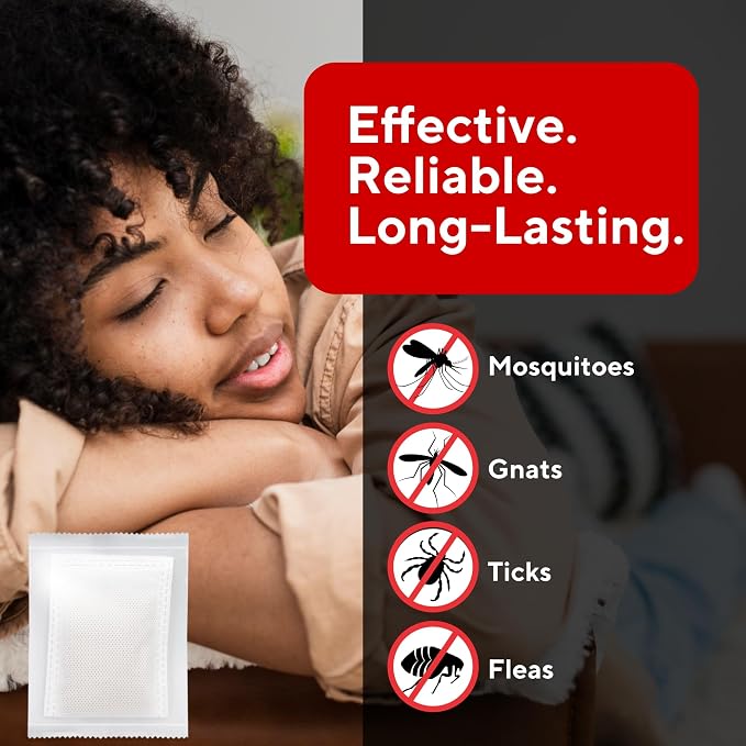 Travel Mosquito Repellent Pouches 12 Pack – Natural Indoor & Outdoor Mosquito Repellent for Home, Patio, Yard & Camping | Long-Lasting Mosquito Repellent Bags – Safe for Kids & Pets