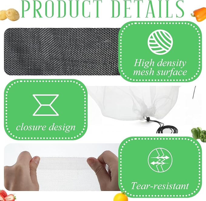 1 Pcs 18 x 118 inch Mesh Garden Greenhouse Tunnel Netting Protection Netting Pest Barrier Vegetable Plant Ultra Fine Mesh Cover Fruit Flowers Row Cover for Raised Beds Garden Greenhouse