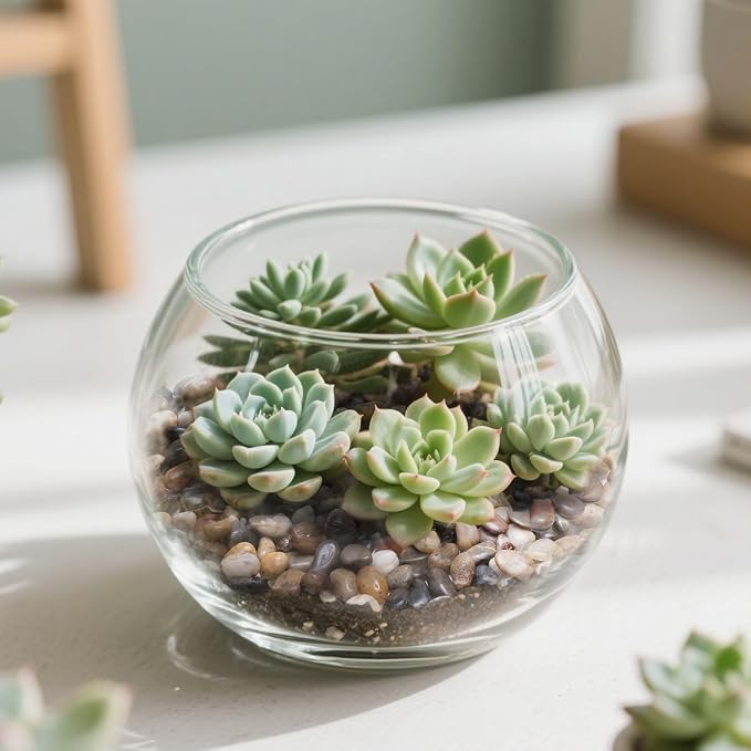 Calofulston 5lb Pebbles, 3/8 Inch Small Pebbles for Indoor Plants, Aquariums, Bamboo, Succulent, Vase, Outdoor Landscaping, Decorative Polished Plant Rocks for Pots Indoor, Mixed Color