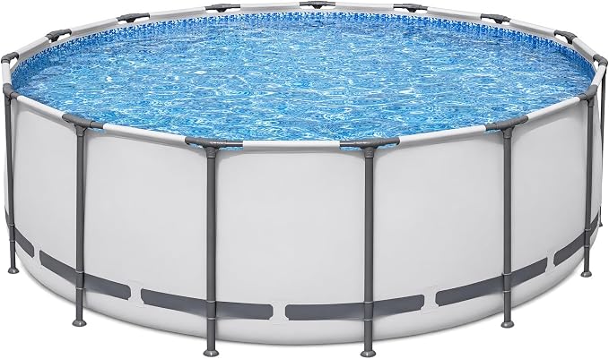 Above Ground Pool 15ft x 48in Steel Frame w/Pump Ladder Cover | 15x48ft, steel frame rust-proof, tool-free setup, 1000gal timer pump, ladder, cover, spare filter. 3-layer PVC liner.