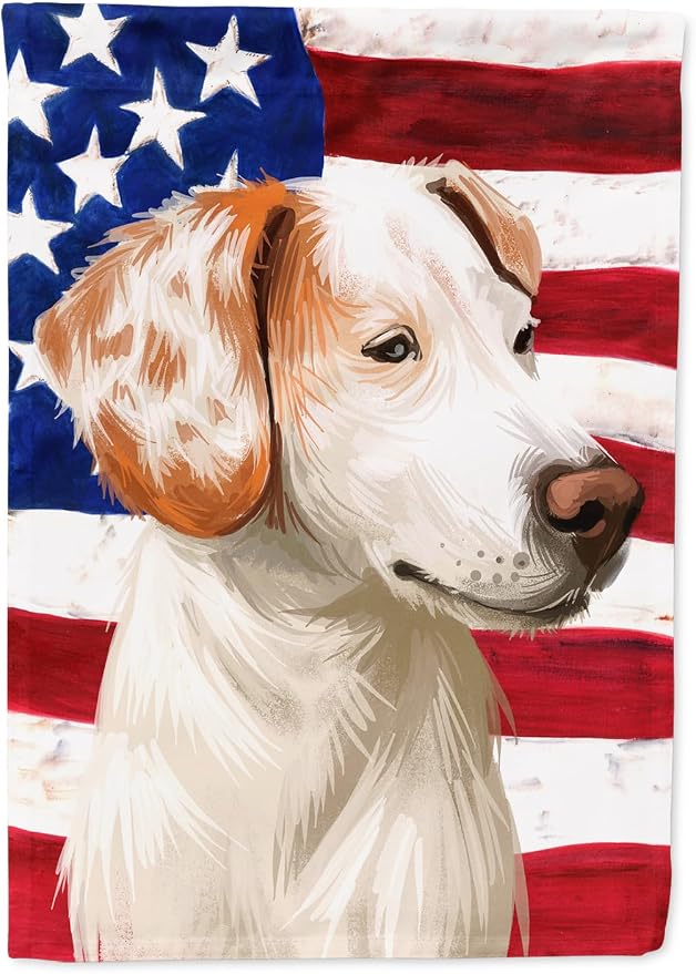 Caroline's Treasures CK6575GF Istrian Shorthaired Hound American Flag Garden Flag Mailbox Flag Decorative Yard Flag Banner Outside Patio Artwork Yard Flower Beds, Garden Size, Multicolor