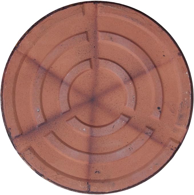 17.5 Inch Plant Saucer (Ceramic) - Round Oxide Flower Pot Tray - Handcrafted, Durable Planter Base