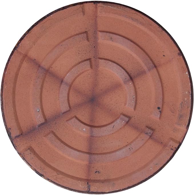 13.5 Inch Plant Saucer (Ceramic) - Round Oxide Flower Pot Tray - Handcrafted, Durable Planter Base