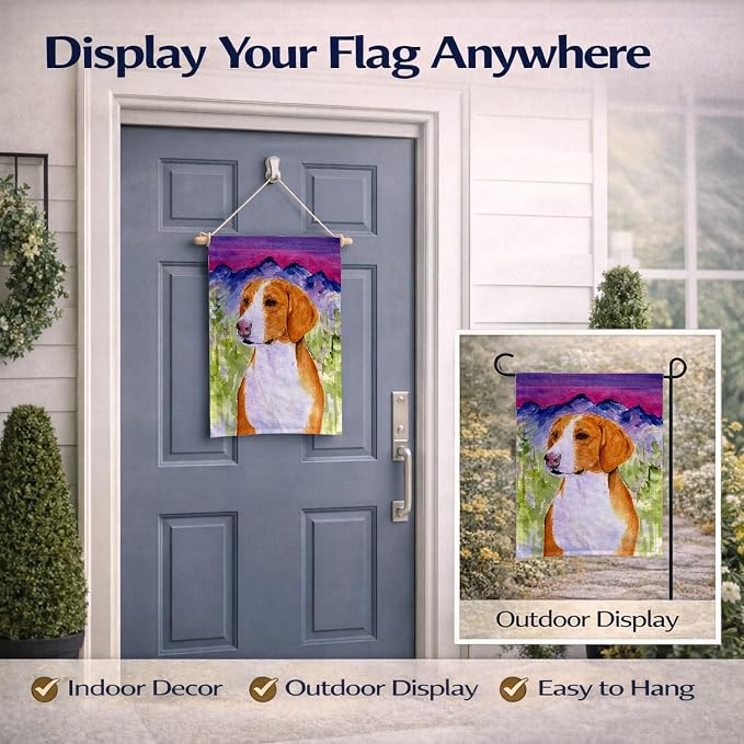 Caroline's Treasures SS1020GF Drever Garden Flag Mailbox Flag Decorative Yard Flag Banner Outside Patio Artwork Yard Flower Beds, Garden Size, Multicolor