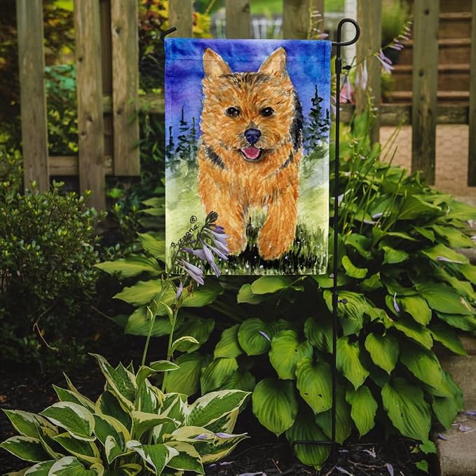 Caroline's Treasures SS8993GF Norwich Terrier Garden Flag Mailbox Flag Decorative Yard Flag Banner Outside Patio Artwork Yard Flower Beds, Garden Size, Multicolor