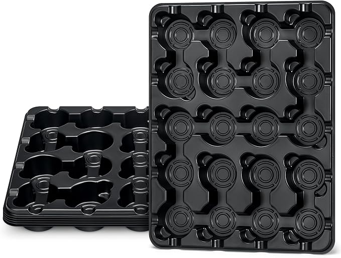 homenote 3 Inch Seed Starting Trays 5 Pack, 20-Cell Seedling Starter Trays for Indoor Outdoor Growing, Plant Starter Germination Trays for Pots Seedlings 3" Opening Compatible Pots
