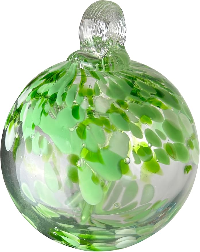 Dale Tiffany Hand Blown Glass, 3" Diameter Celtic, Tree of Life Collection, Witch Globe Hanging Garden Indoor/Outdoor Decorative Ornament Gazing Ball