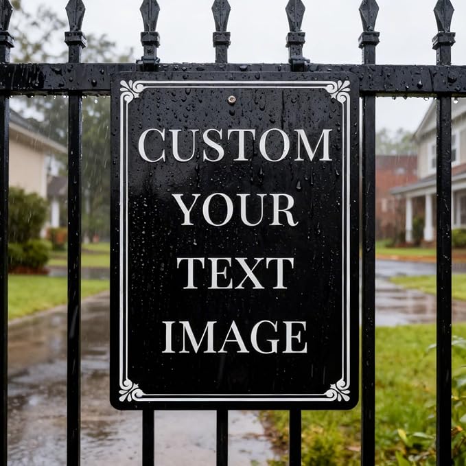 Custom Personalized Outdoor Metal Sign – 18x24 Inch Aluminum with Reflective Option, Single or Double Sided, Fade Resistant & Weatherproof Rust-Free