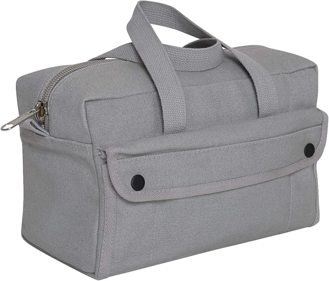Rothco GI Style Mechanics Tool Bag, Heavy-Duty Canvas Tool Storage | 7.5 Liter Capacity, Heavyweight Canvas, Reinforced Bottom, Garage Storage