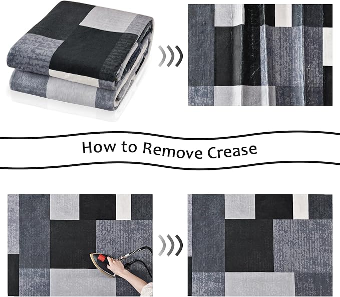 TWINNIS Indoor Modern Area Rug, 9x12 Geometric Patchwork Style Washable Large Rugs for Living Room Bedroom Hardwood Floors, Non Shedding Non Anti Backing Soft Carpet Home Floor Decor, Black