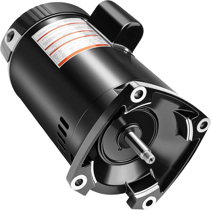 B2853 Pool Pump Motor 1HP 56Y Replacement for Pentair 340038/177474/WF-24 | 115/230V Dual Voltage, 3450 RPM Challenger 1HP Single Speed Swimming Pool Pump, 6.6/13.2A, 1045 Steel Shaft