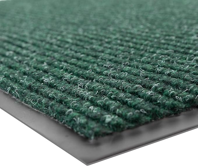 Notrax 109 Industrial Door Mat, 3' x 5' Entrance Mat, Heavy Duty Commercial Rugs for Entryway, Welcome Lobbies, Garage, and Mudroom, Made in the USA, Hunter Green, Brush Step 109S0035GN