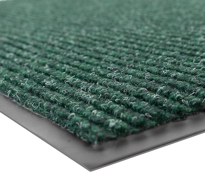 Notrax 109 Industrial Door Mat, 3' x 10' Large Entrance Mat, Heavy Duty Commercial Rugs for Entryway, Welcome Lobbies, Garage, and Mudroom, Made in the USA, Hunter Green, Brush Step 109S0310GN