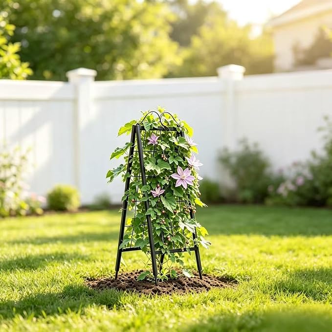 Zhongma Metal Garden Trellises … (16" x 52.5"H A-Frame 2 Pack)