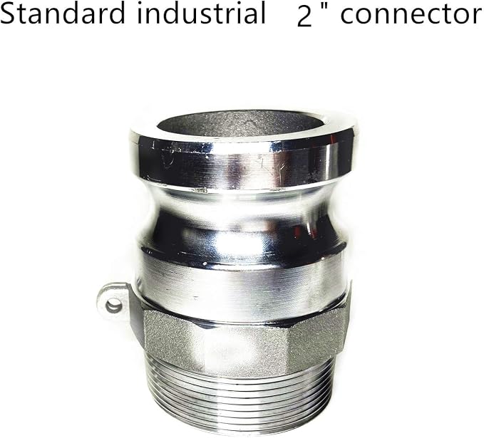SAFBY Fire Hose Nozzle NPSH/NPT Thermoplastic Fire Equipment Spray Jet Fog with Aluminum Female and Male Fitting (2 Inch Brass)