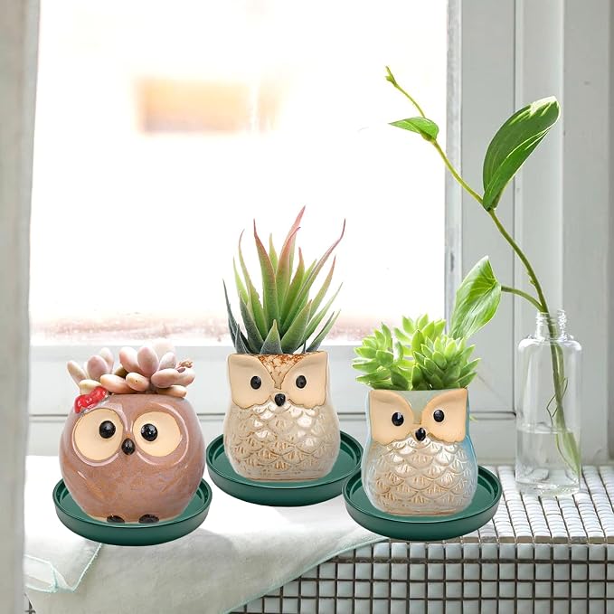 Yukfona Ceramic Plant Saucer Tray 2 Pcs 8 Inch Green, 8.5" OD x8.15 ID x1 Deep| Fits Flower pots Bottom≤ 8.15", Heavy Duty Glazed Round Planter Drip with Catch Basin for Indoor Outdoor Plants