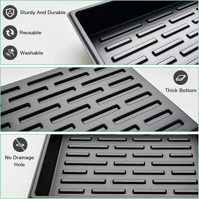 RooTrimmer 5 Pack Heavy Duty 1020 Trays and 40 Pack Clear 4 Cell Seed Starter Trays with Large Drainage Holes, Easy Transplant - for Seed Germination & Plant Propagation (5 Sets)