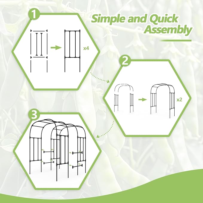 Trellis for Climbing Plants Outdoor - Size of the Grape Vine Trellis: 71 * 69 * 79 inch - Cucumber Trellis for Raised Bed, Garden Trellis for Climbing Plants, Cucumber, Vegetable, Tomato