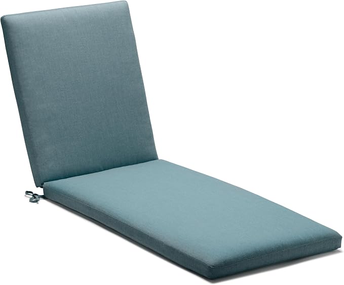 Sunbrella® Fabric 1-Piece Outdoor Chaise Cushion, 23" W x 75" L, Cast Breeze