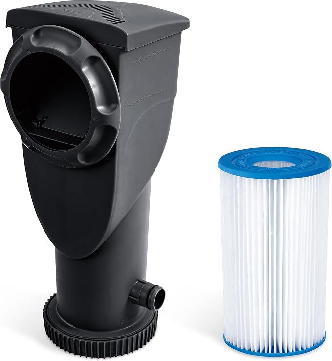 Funsicle SkimmerPlus 1,500 GPH Filter Pump for Above Ground Swimming Pools | 2-in-1 Filter Pump and Skimmer System for Easy Pool Cleaning & Maintenance, Sidewall-mounted design with Filter Cartridge