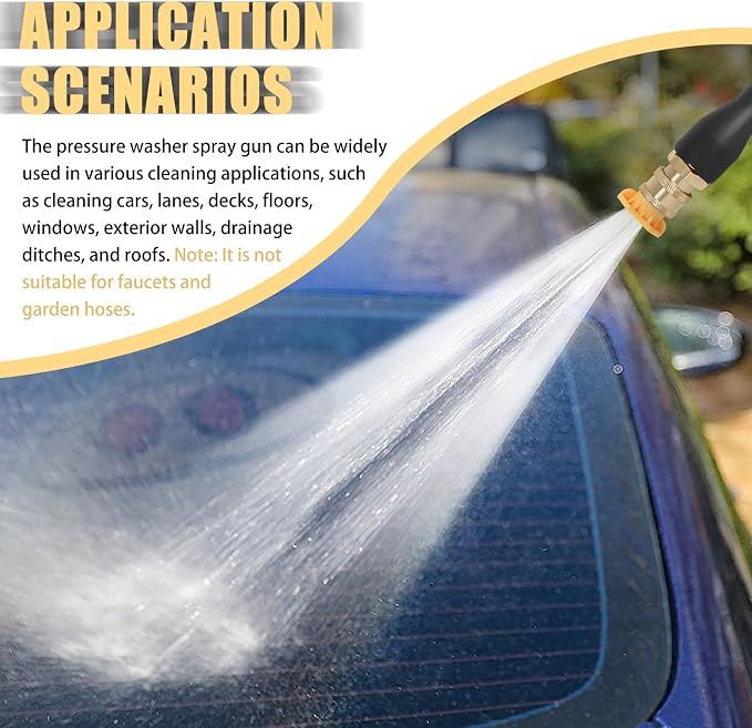 Pressure Washer Spray Gun, for Ryobi Pressure Washer Gun, with Jet Wand and 5 Spray Nozzles