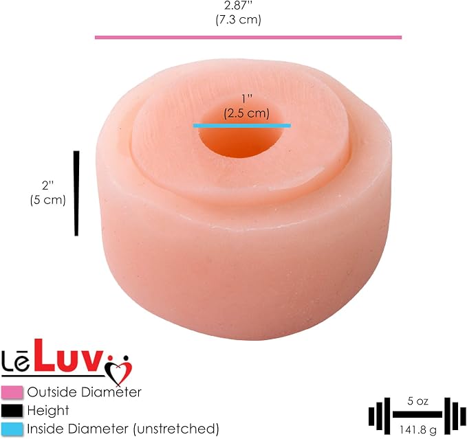 LeLuv Penis Pump Maxi Blue Handle + Protected Gauge - Bundle with Clear Hose, Silicone Donut Seal - 9 inch Length x 2.75 inch Diameter Cylinder